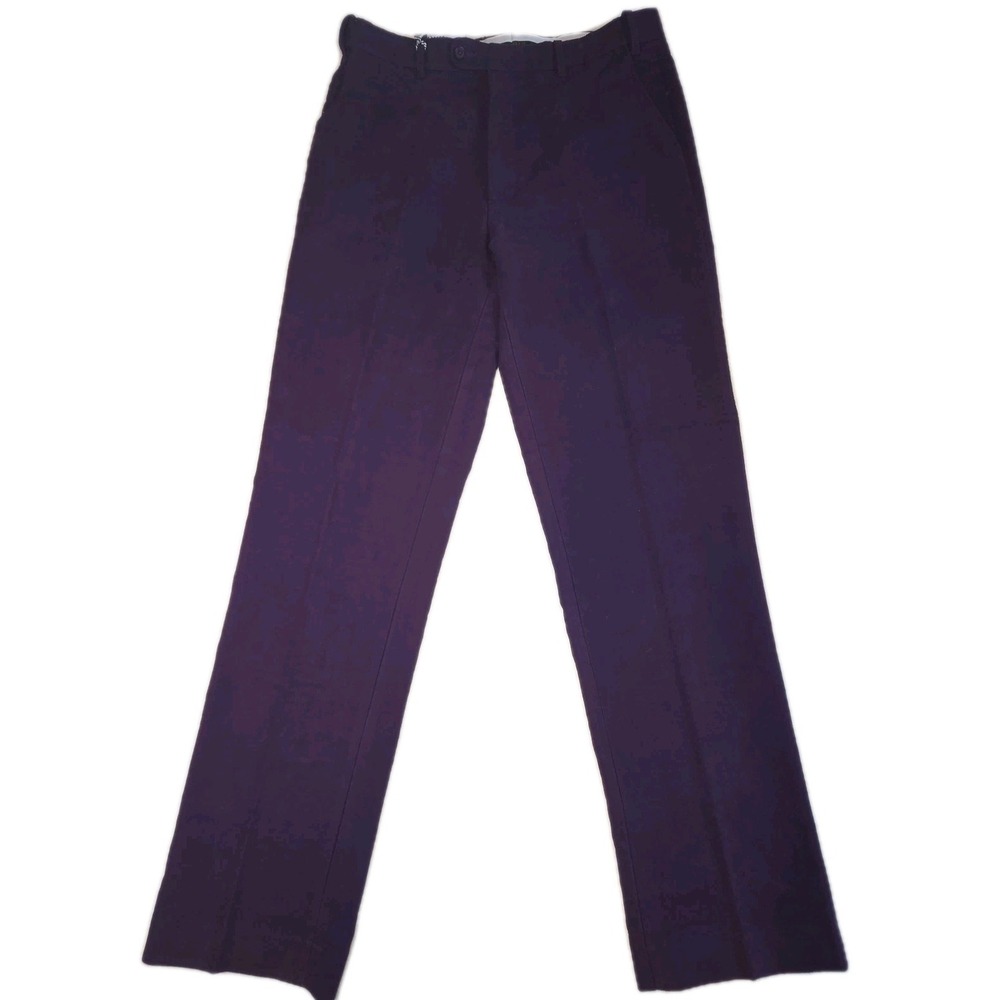 PETER CHRISTIAN Moleskin Trousers 38 x 34 Purple Cotton Chinos Thick NEW